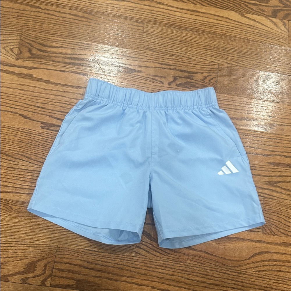 Adidas Kids Light Blue Athletic Shorts